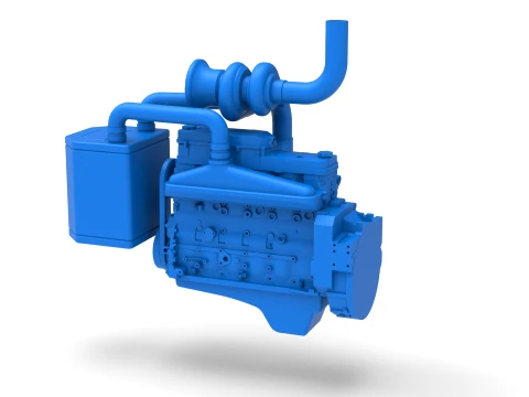 Engine of Pro Stock Pulling Tractor Scale 1 to 25 3D Print Model