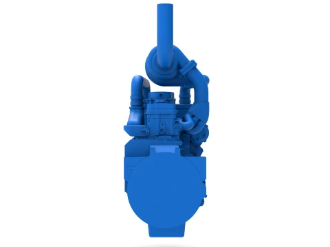 Engine of Pro Stock Pulling Tractor Scale 1 to 25 3D Print Model