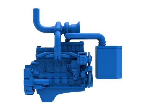 Engine of Pro Stock Pulling Tractor Scale 1 to 25 3D Print Model