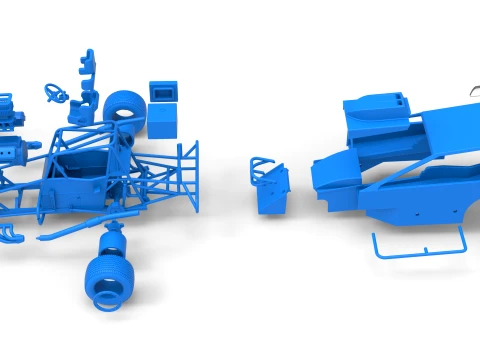 Northeast Dirt Auto di serie modificata Versione 2 Scala da 1 a 25 Modello di stampa 3D