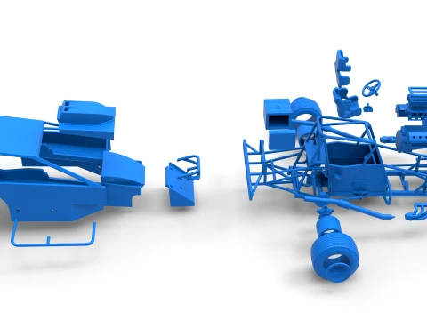Northeast Dirt Auto di serie modificata Versione 2 Scala da 1 a 25 Modello di stampa 3D