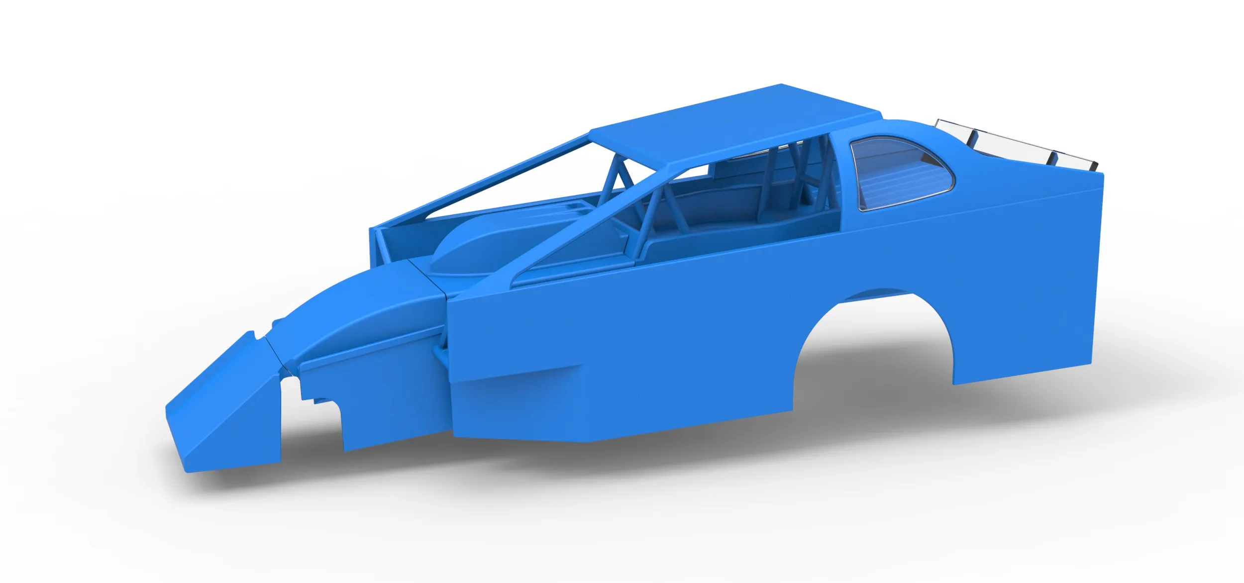 Shell of Northeast Dirt Modified stock car Version 2 Scale 1 to 25 3D Print Model .c4d .max .obj .3ds .fbx .stl .blend 