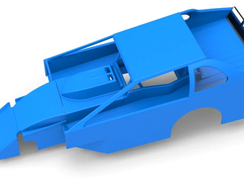Shell of Northeast Dirt Modified stock car Version 2 Scale 1 to 25 3D Print Model