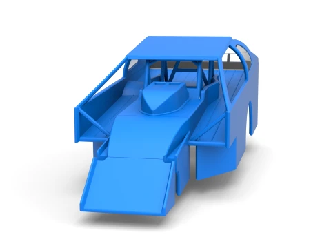 Shell of Northeast Dirt Modified stock car Version 2 Scale 1 to 25 3D Print Model