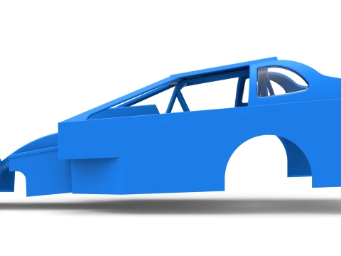Shell of Northeast Dirt Modified stock car Version 2 Scale 1 to 25 3D Print Model