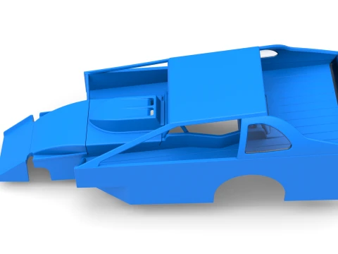 Shell of Northeast Dirt Modified stock car Version 2 Scale 1 to 25 3D Print Model