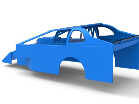 Shell of Northeast Dirt Modified stock car Version 2 Scale 1 to 25 3D Print Model