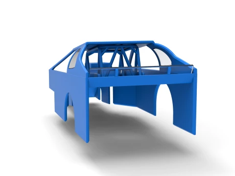 Shell of Northeast Dirt Modified stock car Version 2 Scale 1 to 25 3D Print Model