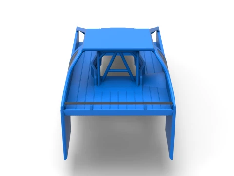 Shell of Northeast Dirt Modified stock car Version 2 Scale 1 to 25 3D Print Model