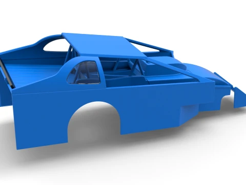 Shell of Northeast Dirt Modified stock car Version 2 Scale 1 to 25 3D Print Model