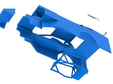 Shell of Northeast Dirt Modified stock car Version 2 Scale 1 to 25 3D Print Model