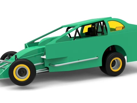 버전 2 스케일 1~25를 돌리면서 Northeast Dirt Modified 스톡 카 3D 프린트 모델