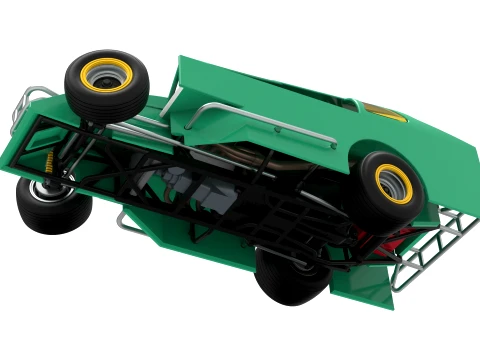 ノースイースト ダート バージョン 2 スケール 1 ～ 25 を回転させながら改造したストックカー 3Dプリントモデル