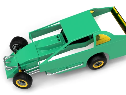 ノースイースト ダート バージョン 2 スケール 1 ～ 25 を回転させながら改造したストックカー 3Dプリントモデル
