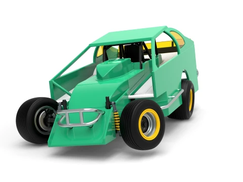ノースイースト ダート バージョン 2 スケール 1 ～ 25 を回転させながら改造したストックカー 3Dプリントモデル