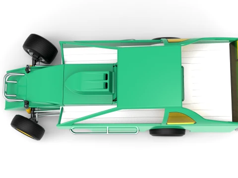 ノースイースト ダート バージョン 2 スケール 1 ～ 25 を回転させながら改造したストックカー 3Dプリントモデル