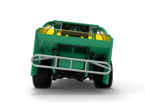 ノースイースト ダート バージョン 2 スケール 1 ～ 25 を回転させながら改造したストックカー 3Dプリントモデル