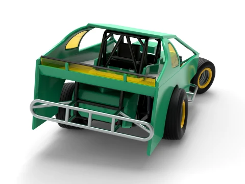 ノースイースト ダート バージョン 2 スケール 1 ～ 25 を回転させながら改造したストックカー 3Dプリントモデル