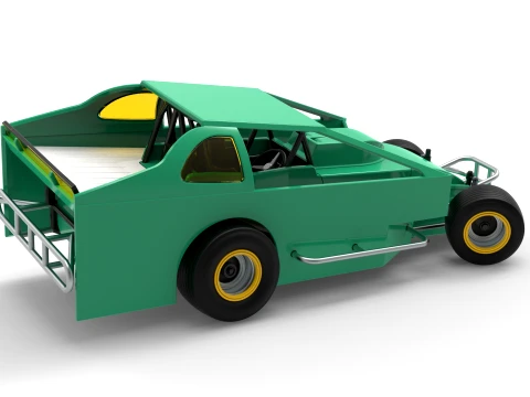 ノースイースト ダート バージョン 2 スケール 1 ～ 25 を回転させながら改造したストックカー 3Dプリントモデル