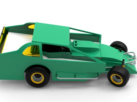 ノースイースト ダート バージョン 2 スケール 1 ～ 25 を回転させながら改造したストックカー 3Dプリントモデル