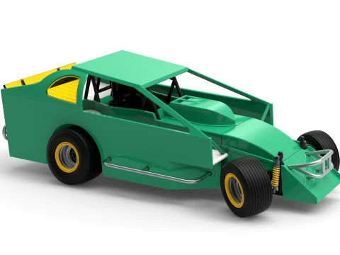 ノースイースト ダート バージョン 2 スケール 1 ～ 25 を回転させながら改造したストックカー 3Dプリントモデル