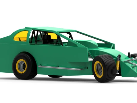 ノースイースト ダート バージョン 2 スケール 1 ～ 25 を回転させながら改造したストックカー 3Dプリントモデル