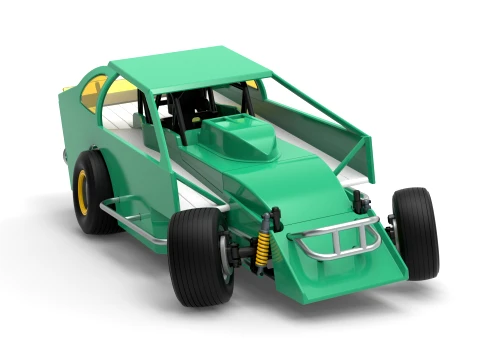 ノースイースト ダート バージョン 2 スケール 1 ～ 25 を回転させながら改造したストックカー 3Dプリントモデル