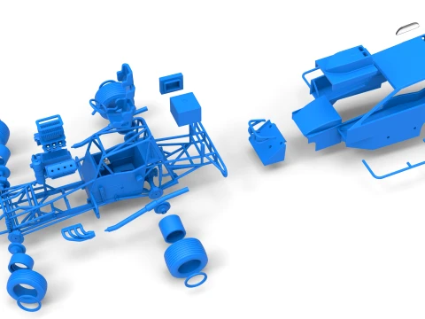 ノースイースト ダート バージョン 2 スケール 1 ～ 25 を回転させながら改造したストックカー 3Dプリントモデル