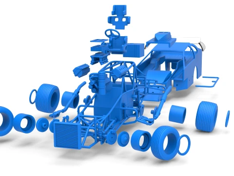 ノースイースト ダート バージョン 2 スケール 1 ～ 25 を回転させながら改造したストックカー 3Dプリントモデル