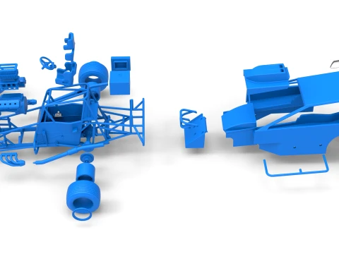 ノースイースト ダート バージョン 2 スケール 1 ～ 25 を回転させながら改造したストックカー 3Dプリントモデル