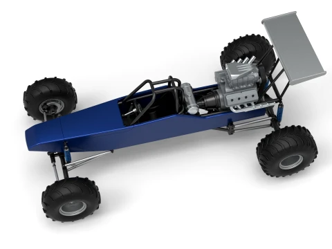 Vintage Mud dragster Scale 1 to 25 3D Print Model