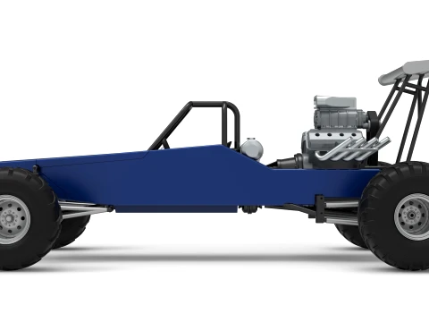 Vintage Mud dragster Scale 1 to 25 3D Print Model