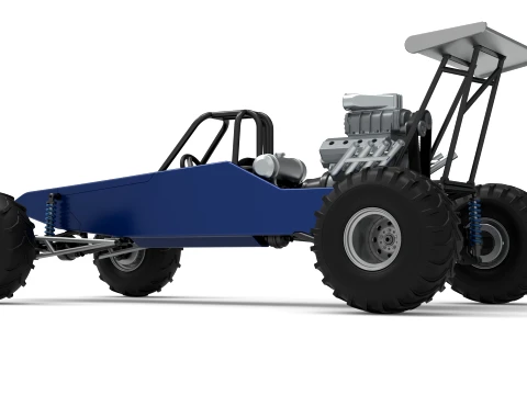 Vintage Mud dragster Scale 1 to 25 3D Print Model