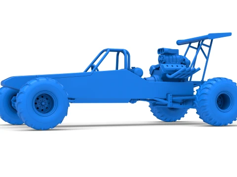 Vintage Mud dragster Scale 1 to 25 3D Print Model
