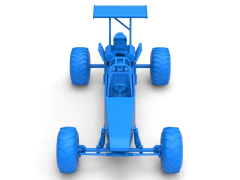 Vintage Mud dragster Scale 1 to 25 3D Print Model
