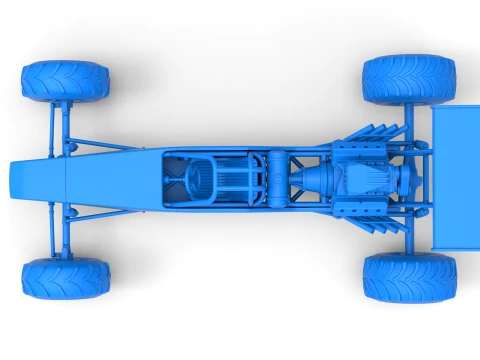 Vintage Mud dragster Scale 1 to 25 3D Print Model