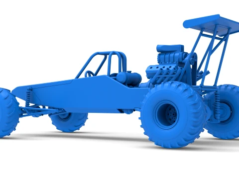 Vintage Mud dragster Scale 1 to 25 3D Print Model