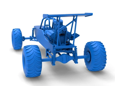 Vintage Mud dragster Scale 1 to 25 3D Print Model