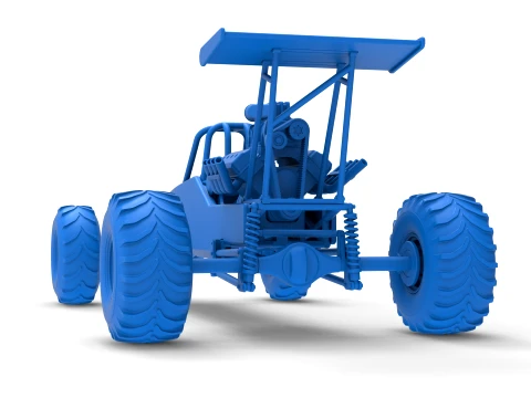 Vintage Mud dragster Scale 1 to 25 3D Print Model