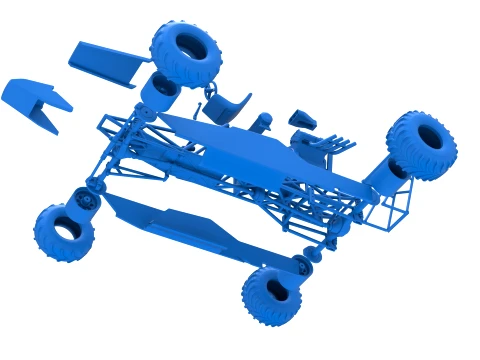 Vintage Mud dragster Scale 1 to 25 3D Print Model