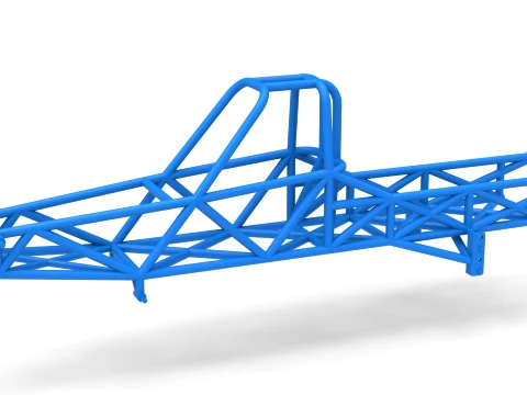 Cuadro de dragster Vintage Mud Escala 1 a 25 Modelo de impresión 3D