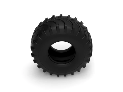 Mud dragster rear tire 2 Scale 1 to 25 3D Print Model