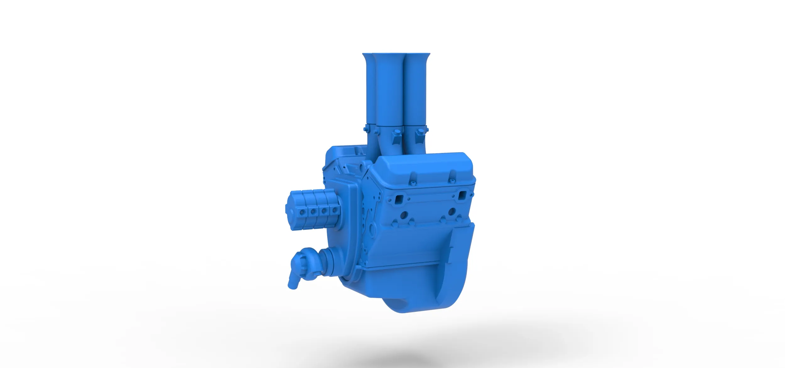 Engine V4 Scale 1 to 25 3D Print Model .c4d .max .obj .3ds .fbx .stl .blend