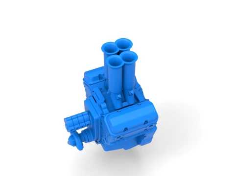 Engine V4 Scale 1 to 25 3D Print Model