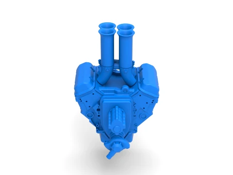 Engine V4 Scale 1 to 25 3D Print Model
