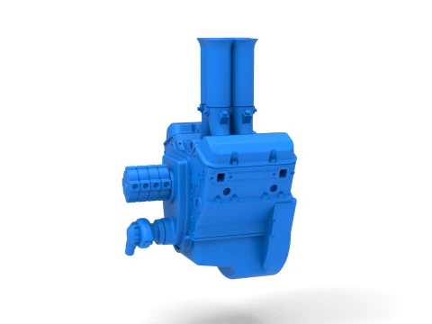 Engine V4 Scale 1 to 25 3D Print Model