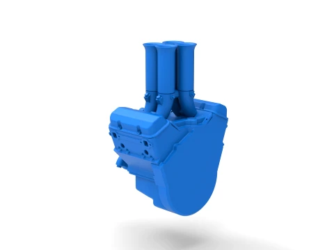 Engine V4 Scale 1 to 25 3D Print Model