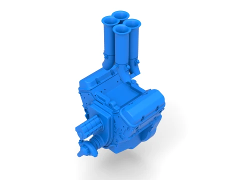Engine V4 Scale 1 to 25 3D Print Model