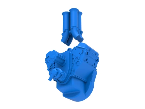Engine V4 Scale 1 to 25 3D Print Model