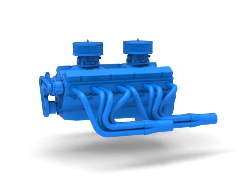 Engine V16 Scale 1 to 25 3D Print Model